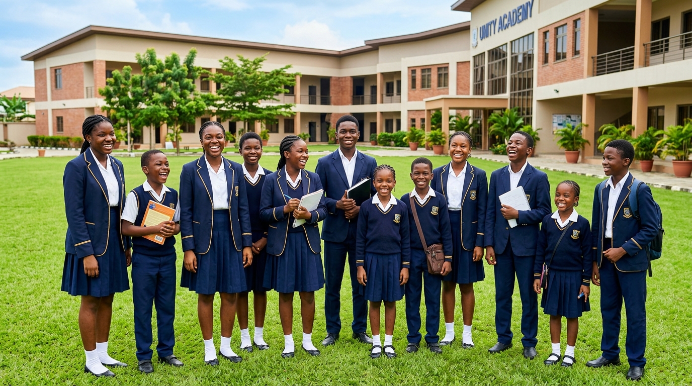 Great Kezino Schools Nigerian scholars in uniform